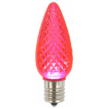 C9 Faceted Led Pink Bulb .45W 25-Pack
