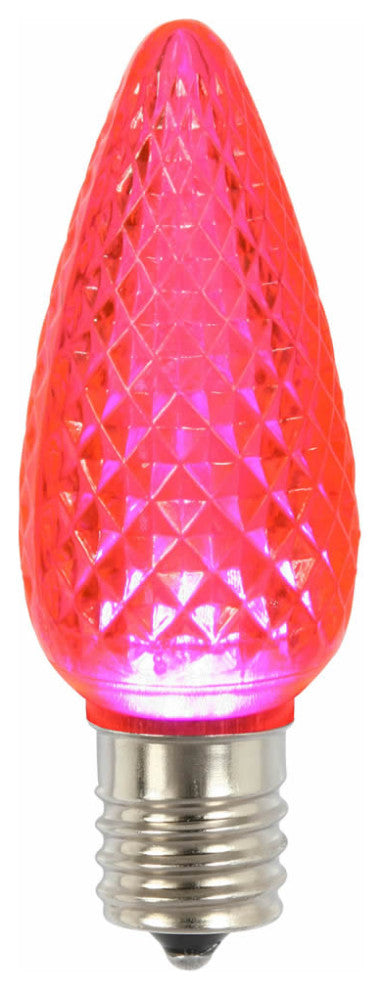 C9 Faceted Led Pink Bulb .45W 25-Pack