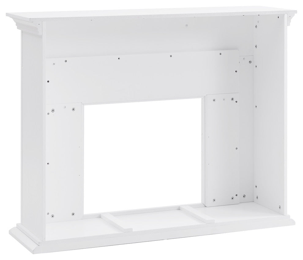 Torron Color Changing Marble Tiled Fireplace, White