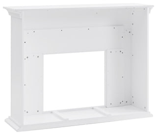 Torron Color Changing Marble Tiled Fireplace, White