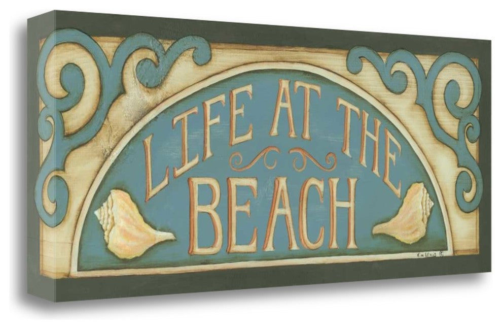 "Life At The Beach" By Kim Lewis, Giclee Print on Gallery Wrap Canvas