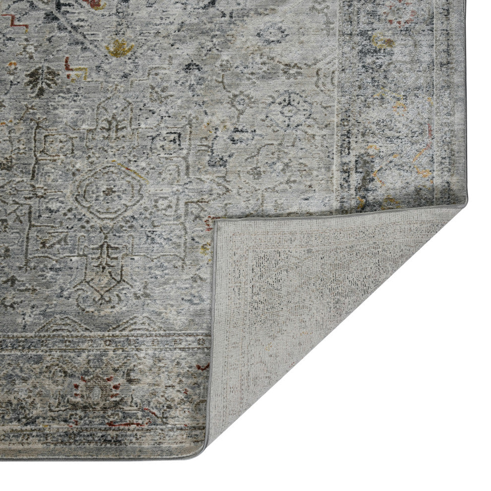 Fairmont Hennasie Area Rug, Silver, 5'3" x 7'10", Bordered