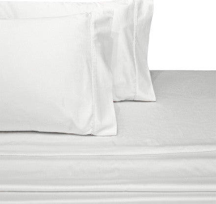 600 TC 100% Long Staple Cotton Sheet Set, White, Olympic Queen