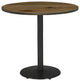 KFI Urban Loft 30" Round Breakroom Table Natural Round Black Base Bistro Height