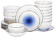 Christian Siriano Luma Porcelain 32 Piece Dinnerware Set, Blue