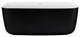 59" Acrylic Roll-Top Flatbottom Non-Whirlpool Bathtub, Black
