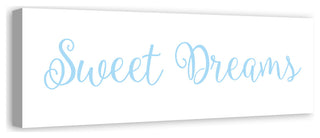 Sweet Dreams 12"x36" Canvas Wall Art, Blue