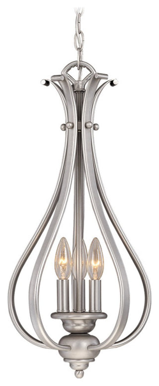 Vaxcel Monrovia 3 Light Pendant in Brushed Nickel