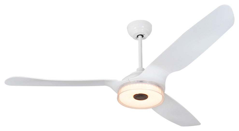 Carro Smart Voice Control Ceiling Fan with Dim LED Light and Remote 10-speed, White, 60 in