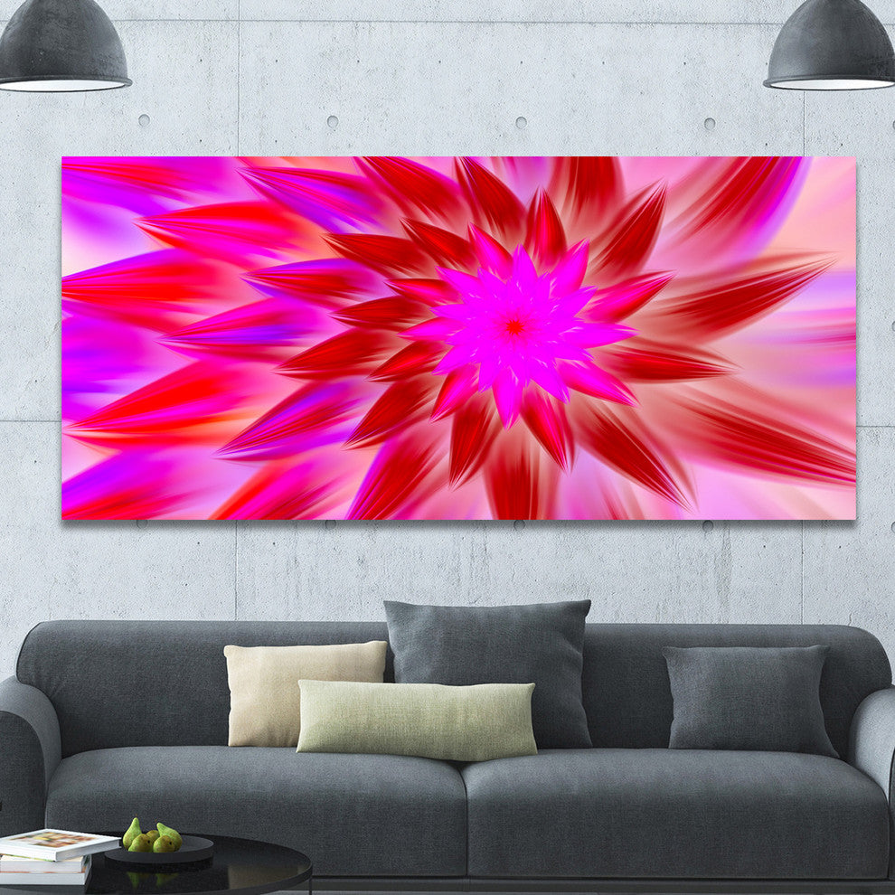 Beautiful Pink Flower Petals, Large Floral Canvas Art Print, 60"x28"