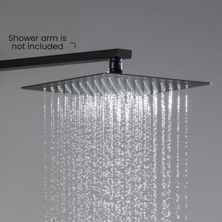 Cube 10" Metal Ultra Thin Profile Rain Shower Head 1.75 GPM, Matte Black