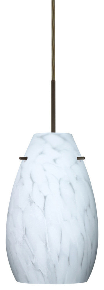 Pera 1 Light Pendant Lighting, Bronze, LED