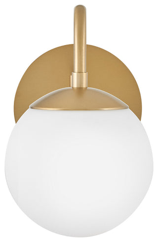 Lark 83480 Dottie 9" Tall Hardwired or Plug-In Wall Sconce - Lacquered Brass