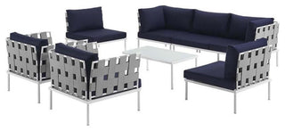 Harmony 8-Piece Outdoor Patio Aluminum Sectional Sofa Set