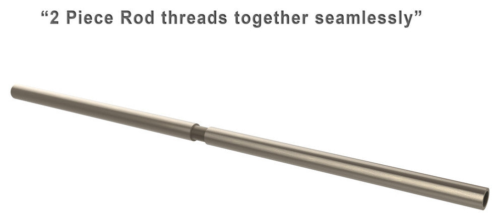 60" Shower Curtain Rod, Antique Pewter