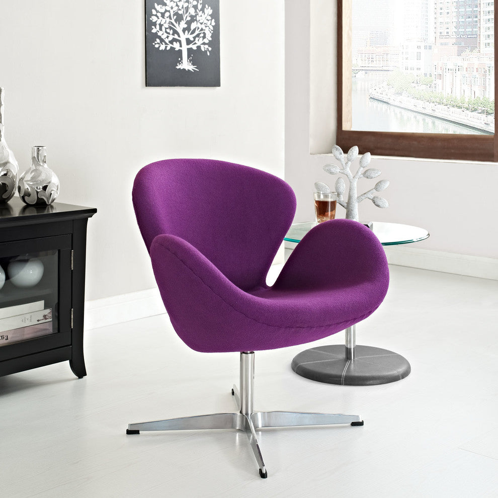 Modern Contemporary Living Room Lounge Chair Purple