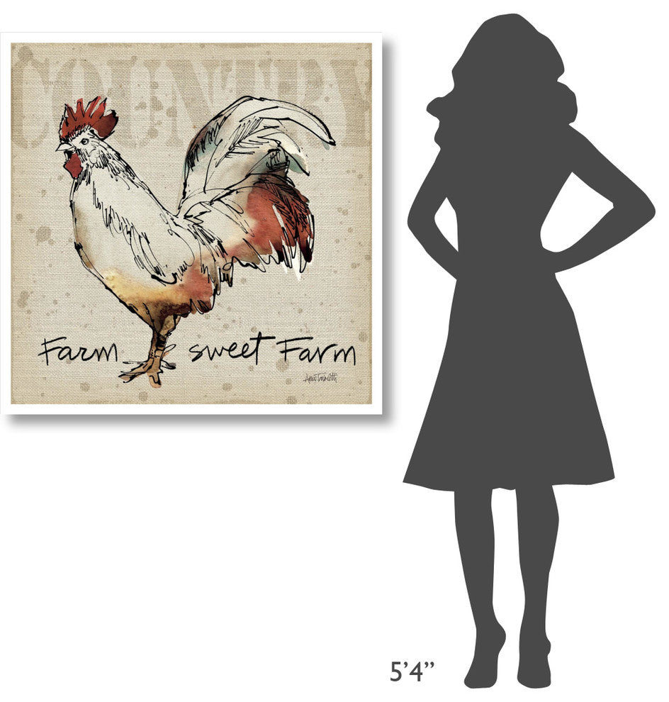 "Farm Life V" Digital Paper Print by Anne Tavoletti, 38"x38"