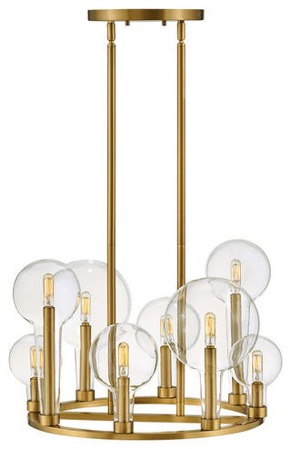 Hinkley Alchemy Chandelier, Lacquered Brass, 8 Light