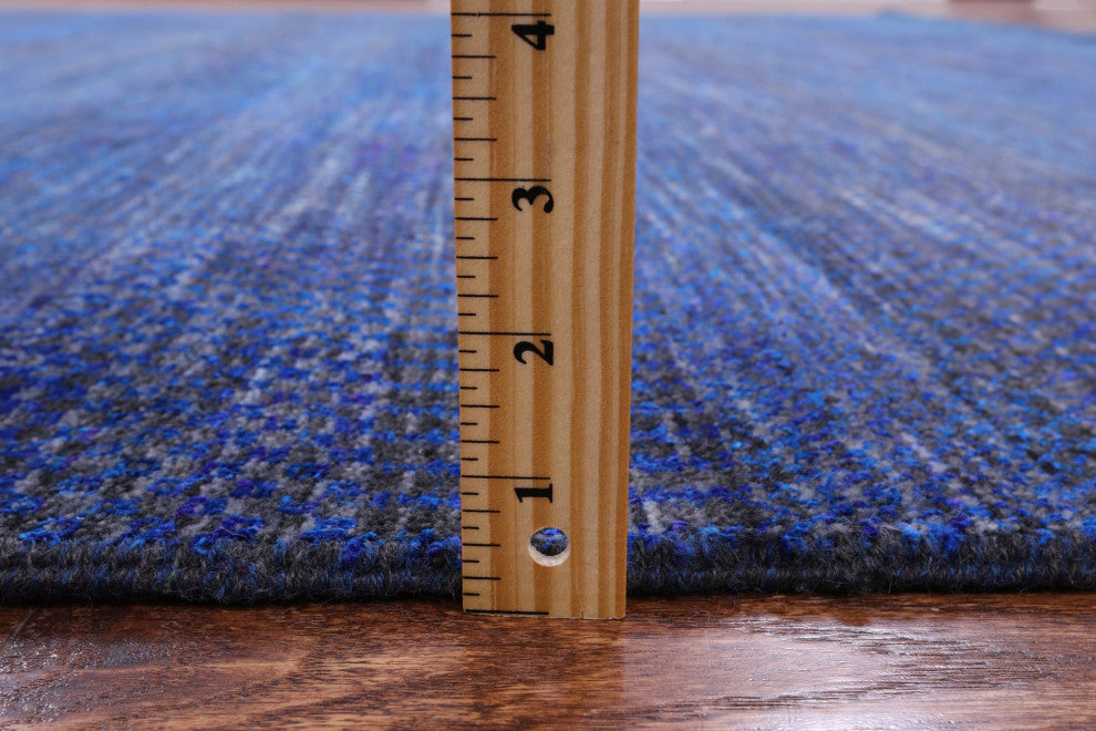 9' Square Super Savannah Gabbeh Hand Knotted Wool and Silk Rug Q6084