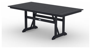LuXeo Tuscany HDPE Dining Set, Black, 6-Piece