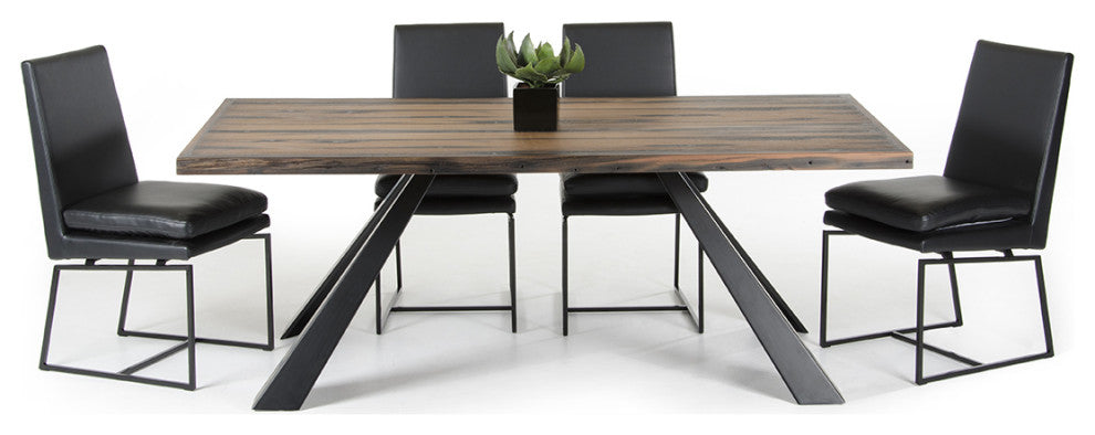 HomeRoots 30" Ship Wood and Metal Dining Table