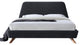 Henry Mid-Century Modern Upholstered Platform Bed, Dark Gray, Queen