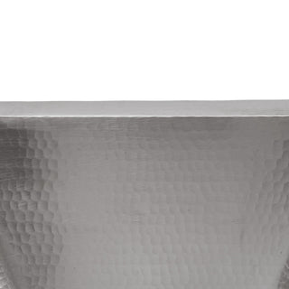 17" Large Square Hammered Copper Bar/Prep Sink, Nickel, Drain & Accessories