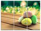 "Yellow Green Easter Eggs" Photo Canvas Art Print, 3 Panels, 36"x28"