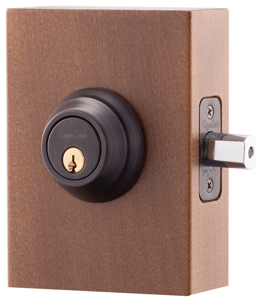 Front Removable Cylinder Deadbolt, Tuscan Bronze