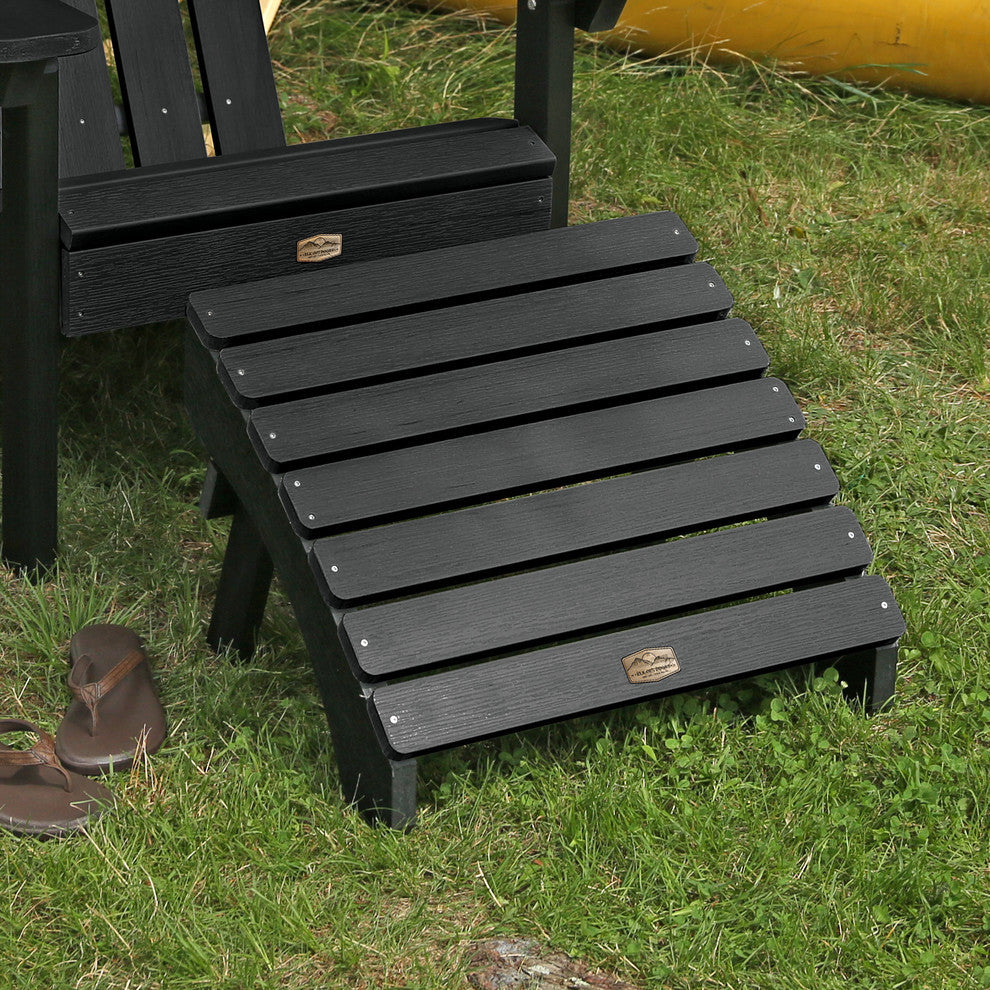 The Essential Folding Ottoman, Abyss (Black)