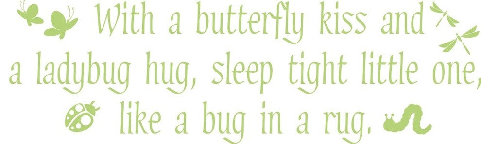 Butterfly Kisses Wall Decal, 12", Black