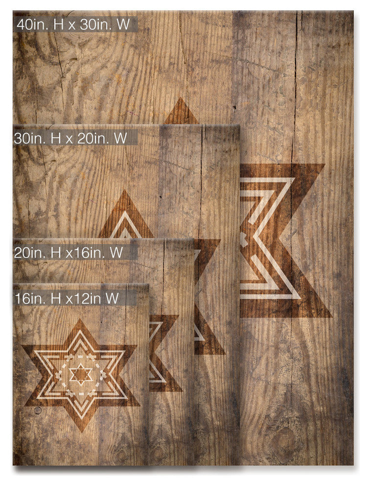 Ready2HangArt Inspirational 'Star of David IX' Wrapped Canvas Wall Art