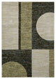 Sadie Geometric Power-Loomed Area Rug, Gold/Green, 10'x13'2"
