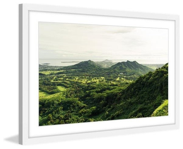 "Green Scenery" Framed Painting Print, 36"x24"