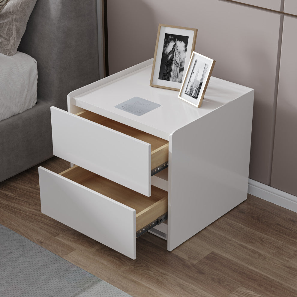 Modern Night Stands with Wireless charging, Audio, Fixed sensor light