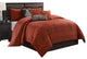 Raja 7 Piece Comforter Set, Rust, King
