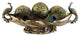 Faux Bronze Peacock Decorative Centerpiece Sculptural Bowl