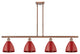 Innovations 516-4I-AC-MBD-75-RD-LED 4 Light Island Light, Antique Copper