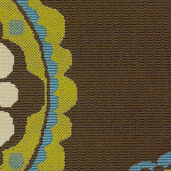 Oriental Weavers Caspian Brown/Green Medallion Indoor/Outdoor Rug 6'7"X9'6"