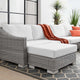 Lounge Sectional Sofa Chair Set, Rattan, Wicker, Gray White, Outdoor