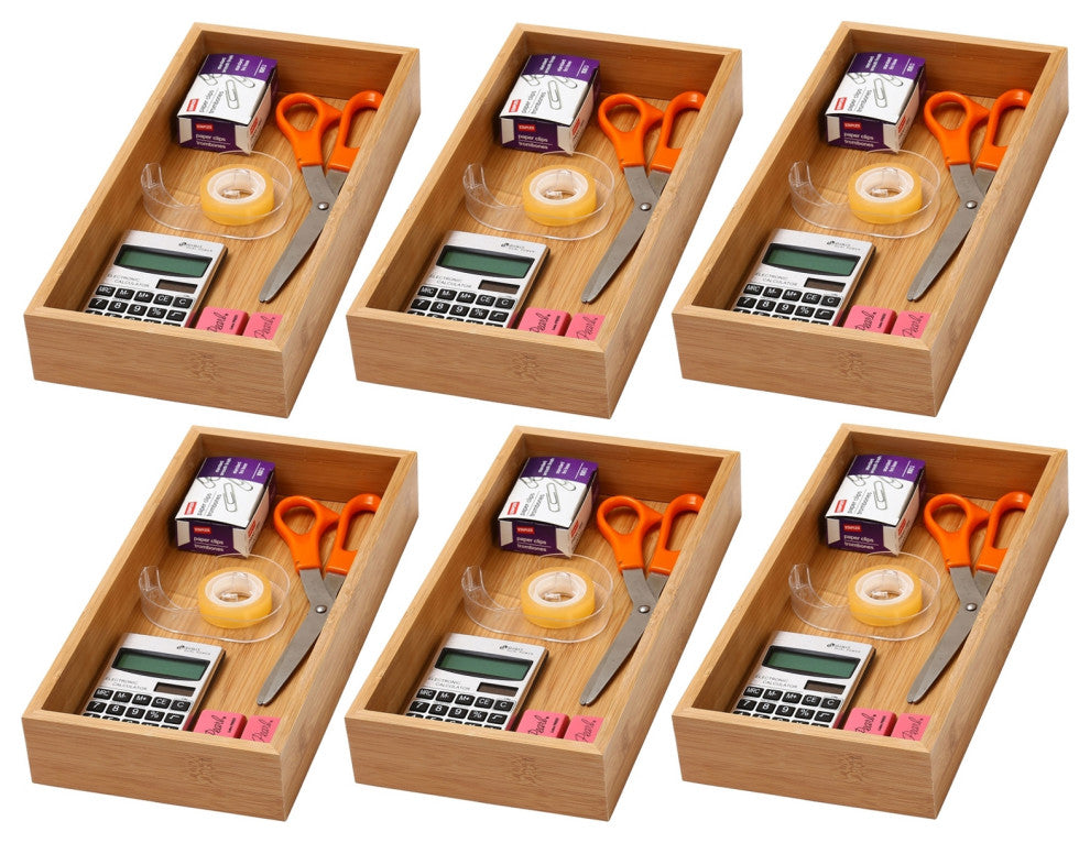 YBM Home Kitchen Drawer Organizer Storage Box 6 Pack, 6x15x2 Inch