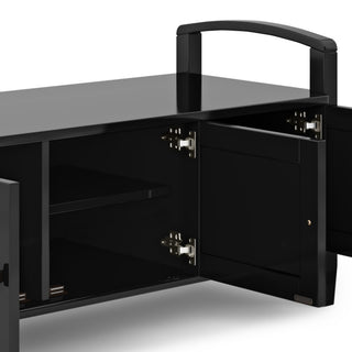 Warm Shaker Solid Wood 44" Rustic Entryway Storage Bench, Black