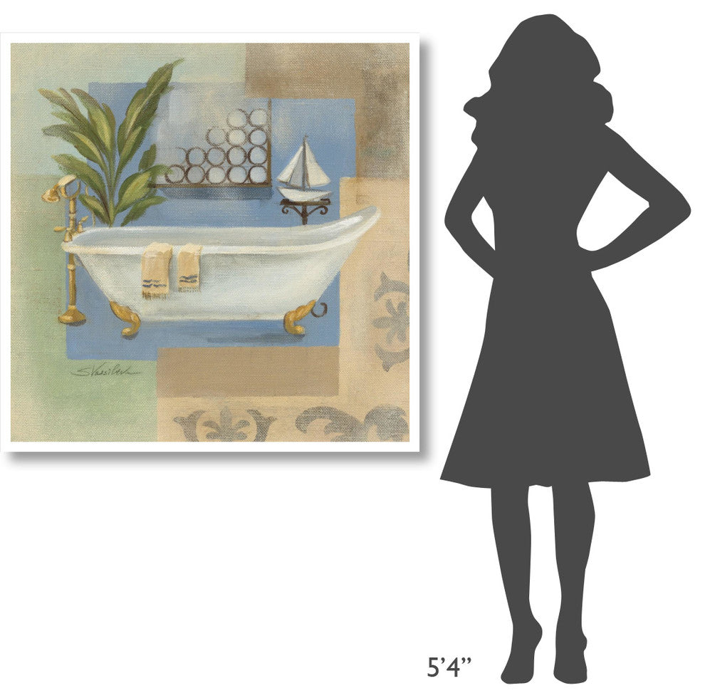 "Coastal Bathtub I" Digital Paper Print by Silvia Vassileva, 42"x42"