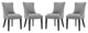 Marquis Dining Chair Fabric Set of 4, Light Gray