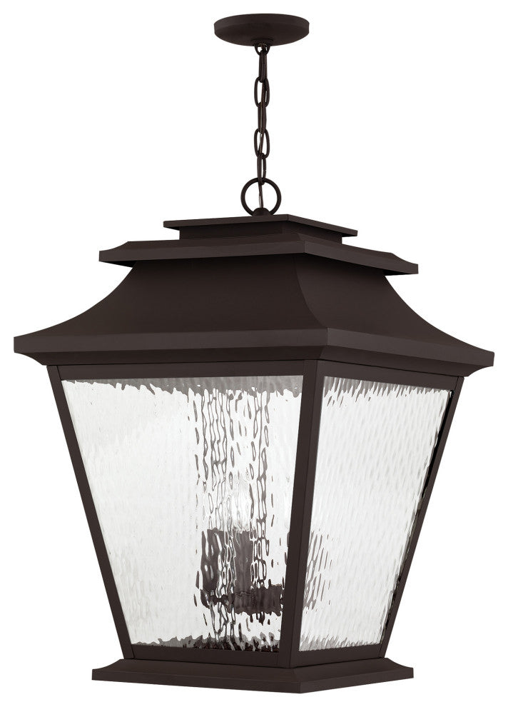 Livex Lighting Hathaway 5 Light Bronze Outdoor Pendant Lantern