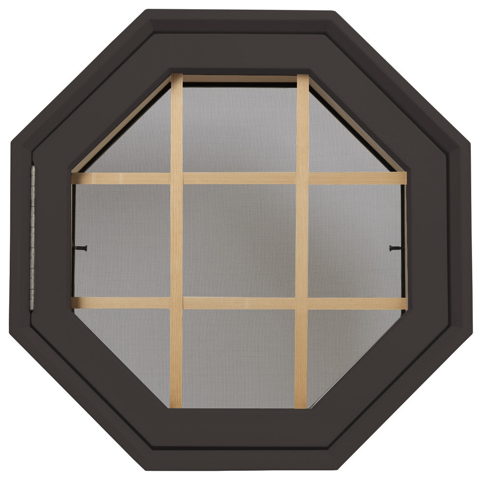 Rambler Breeze 4 Season Poly Window, Grille, Hinged Left, Bronze, Low-E Insulate