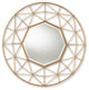 Modern and Contemporary Gold Finished Geometric Accent Wall Mirror