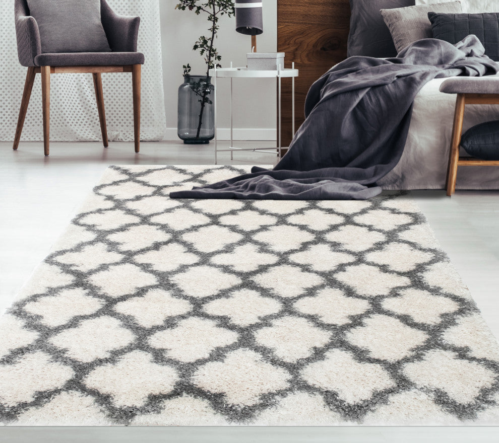 Noori Rug Shag Ava Ivory/Grey Rug