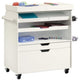 Sauder Select Craft Cart in Soft White