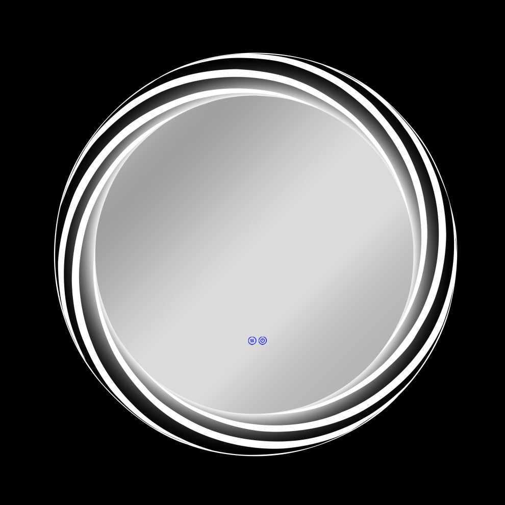 Luminosity Back Lit Round Touchscreen Led Mirror 30" Wide